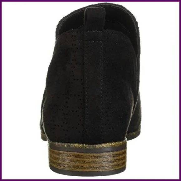 Women's Ankle Boots Size 7.5W Perforated Suede Slip-On Comfort